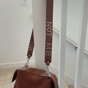 Zara brown shoulder bag “not me”